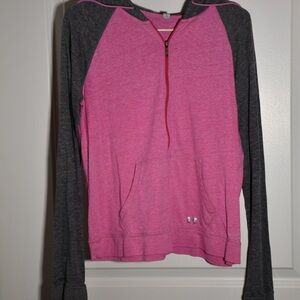Under Armour Pink and Gray Hoodie